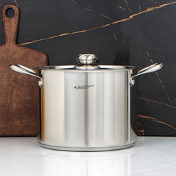 Кастрюля Катунь «Титан», 8 л, d=24 см, h=18 см, капсульное дно, индукция, нержавеющая сталь, AISI - 201