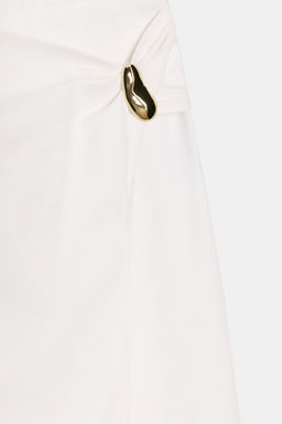 VESTIDO MIDI COMBINADO FORNITURA / Marr?n / Crudo - Zara фото 9