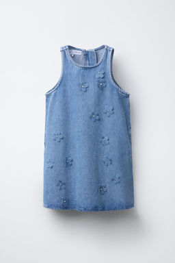 FLORAL DENIM DRESS