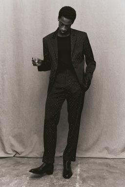 Pantalon de traje con strass Regular Fit - H&m фото 2