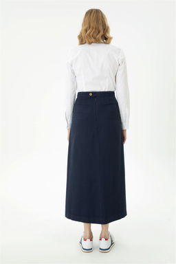Женская темно-синяя тканая юбка Неожиданная скидка в корзине - U.s. polo assn фото 4