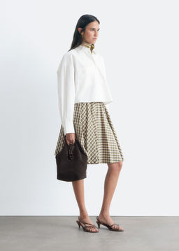 Camisa recortada en sarga de algod?n - H&m фото 7