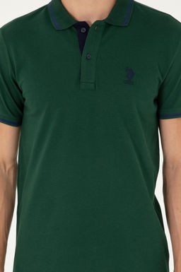 U. S. Polo Assn / Мужская темно-зеленая базовая футболка - U.s. polo assn фото 13