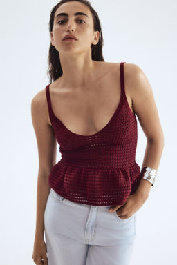 Top de tirantes efecto crochet - H&m фото 4