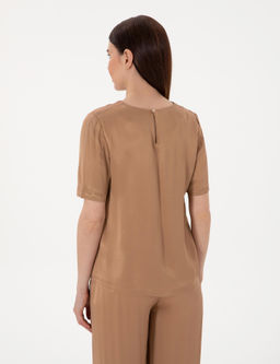 Kahverengi Comfort Fit Bluz - Pierre cardin фото 5