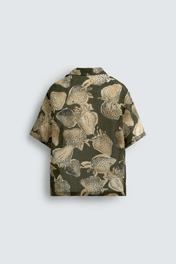 STRAWBERRY PRINT 100% RAMIE SHIRT - Zara фото 9