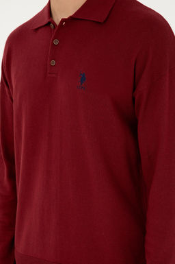 Erkek Bordo Basic Kazak