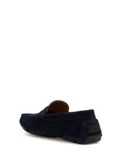 Lacivert %100 Deri Loafer Ayakkab_