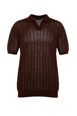 TRENDYOL MAN Limited Edition Kahverengi Regular Fit Pamuklu K?sa Kol Polo Yaka Triko Tshirt TMNSS23PO00024 - Trendyolmilla фото 6