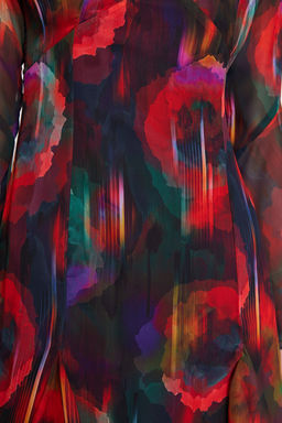 Trendyolmilla Cok Renkli A-Kesim Astarl? Sifon S?k Abiye Elbise TPRAW24EL00050 фото 5