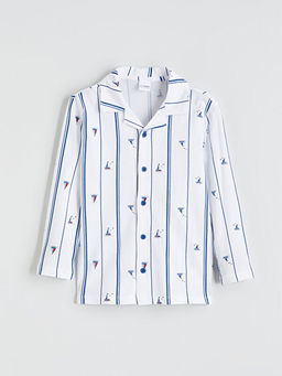 G?mlek Yaka Erkek ?ocuk Pijama Tak?m?