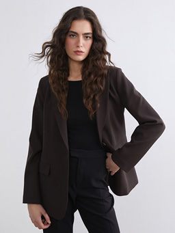 Krep Kad?n Blazer Ceket
