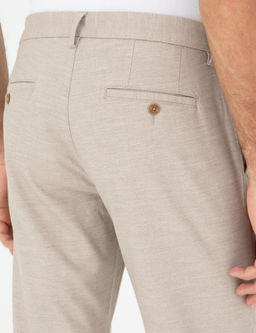 Бежевые зауженные брюки из плотной ткани - Cacharel фото 6