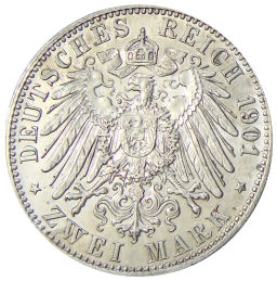 2 марки 1901 года Германия (Пруссия) 200 лет Пруссии