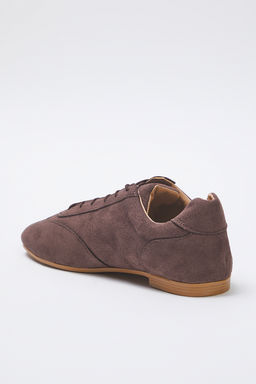 Trendyol Shoes Kahverengi Suet Bagc?kl? Kad?n Spor Ayakkab? TAKSS25SN00060 - Trendyolmilla фото 12