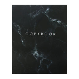 Тетрадь на кольцах Calligrata «Мрамор чёрный» A5, 120 листов, в клетку, обложка 7БЦ, блок офсет