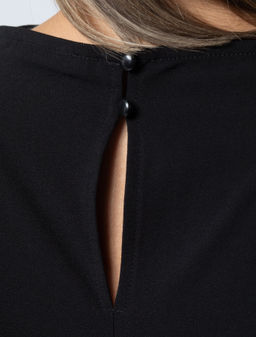 Платье Vilatte из крепа черное  фото 3