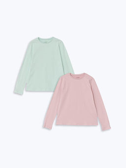 Bisiklet Yaka K?z ?ocuk Ti??rt 2li