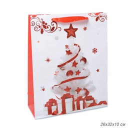 Цена за 12 шт. Пакет подарочный 26х32х10 / 362-52-M /уп 12/480/Новый год - Галеонтрейд фото 3