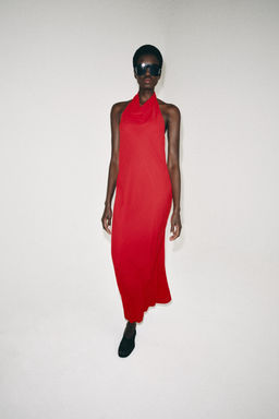 VESTIDO HALTER ZW COLLECTION / Rojo claro