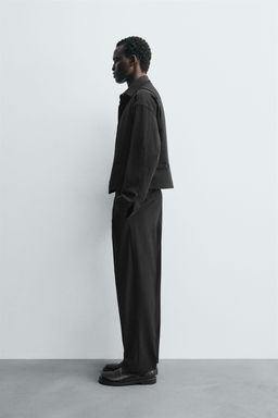 TEXTURED SUIT TROUSERS - Zara фото 4