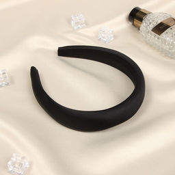 Ободок для волос «Жаннет», классик глянец, 3 см, чёрный
