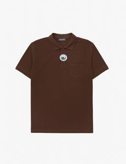 Koyu Kahverengi Regular Fit %100 Pamuk Cepli K_vr_lmaz D__meli Polo Yaka Basic T