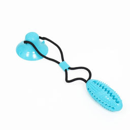 Игрушка для собак Эллипсоид для лакомств на присоске, 40 х 9 см, голубая - Пижон фото 2