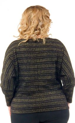 блуза свободного покроя. Рукава летучая мышь. Из трикотажного полотна с великолепным блеском. - Ckc collection фото 2