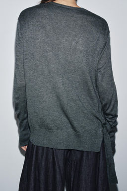 WOOL KNIT KNOT SWEATER - Zara фото 3