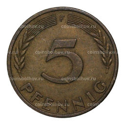 Монета 5 пфеннигов 1949 года F