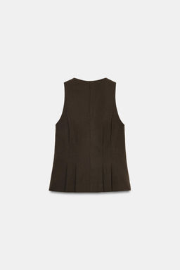 DARTED PEPLUM WAISTCOAT - Zara фото 17