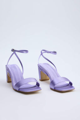 Lila Saten Kad?n Klasik Topukl?u Ayakkab? TAKSS26TO00015