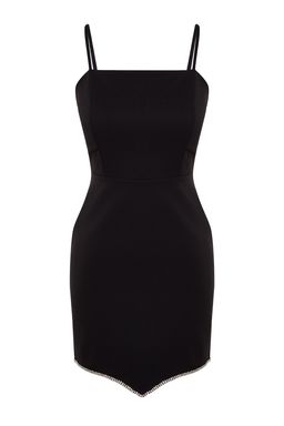 Siyah Parlak Tasl? Dokuma K?sa S?k Abiye Mezuniyet Elbisesi TPRSS23EL00091 - Trendyolmilla фото 7