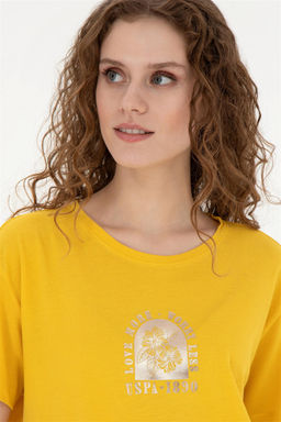 Женская шафрановая футболка - U.s. polo assn фото 2