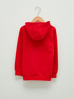 Kap??onlu Basic Uzun Kollu Erkek ?ocuk Sweatshirt - Waikiki фото 2