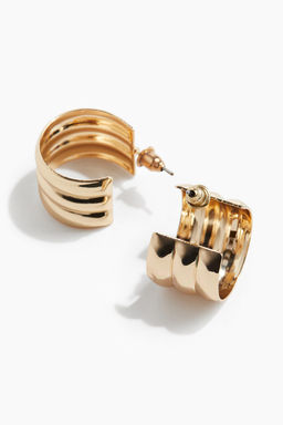 Pendientes de aro acanalados - H&m фото 3