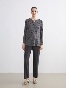 B?y?k Beden Beli Lastikli Kad?n Pantolon