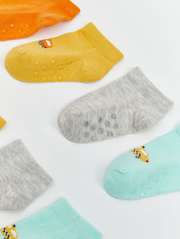 Bask?l? Erkek Bebek Patik ?orap 10lu