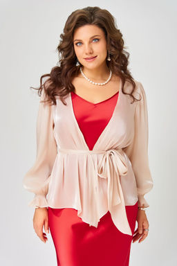 Блуза FITA 20763 пудра