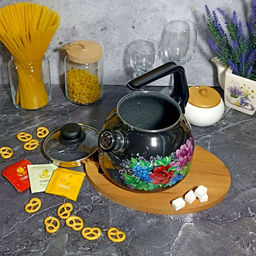 Чайник для плиты 3,0л сф.со св. "Каталина" мокр.асф. 1RC12