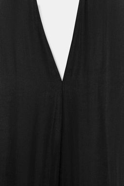 VESTIDO MIDI HALTER SATINADO / Negro - Zara фото 10