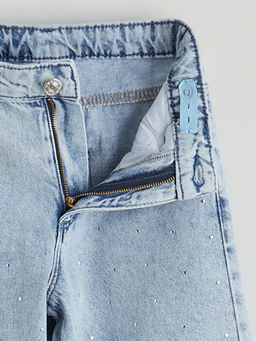 Wideleg Ta?l? K?z ?ocuk Jean Pantolon