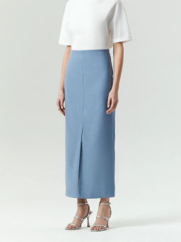 Юбка-карандаш макси из вискозы и шерсти, S1096/nikolo