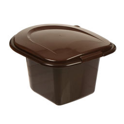 Ведро - туалет, h=20 см, 11 л, коричневое