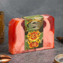 Цена за 2 шт. Мыло косметическое Добропаровъ "23 февраля" шоколад, масло какао, 80 г