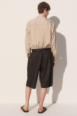 BERMUDA RELAXED FIT LYOCELL EFECTO ENCERADO / Marr?n - Zara фото 3