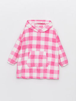 Kap??onlu Ekose Uzun Kollu K?z ?ocuk Pel?? Pijama ?st