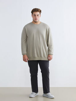 Bisiklet Yaka Erkek Sweatshirt