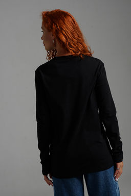 8544 Футболка с длинным рукавом женская (фольга)